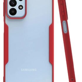 Samsung Galaxy A23 4G Kılıf Platin Silikon - Kırmızı-(5796)