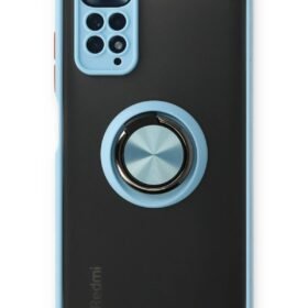 Xiaomi Redmi Note 11 Kılıf Montreal Yüzüklü Silikon Kapak - Buz Mavi-(5796)