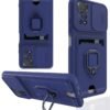 Xiaomi Redmi Note 11 Pro Kılıf Zuma Kartvizitli Yüzüklü Silikon - Lacivert-(5796)