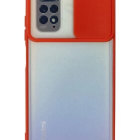 Xiaomi Redmi Note 11 Kılıf Palm Buzlu Kamera Sürgülü Silikon - Kırmızı-(5796)