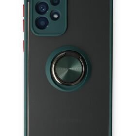 Samsung Galaxy A73 5G Kılıf Montreal Yüzüklü Silikon Kapak - Yeşil-(5796)