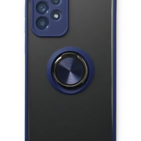 Samsung Galaxy A73 5G Kılıf Montreal Yüzüklü Silikon Kapak - Lacivert-(5796)
