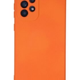 Samsung Galaxy A23 4G Kılıf Nano içi Kadife Silikon - Turuncu-(5796)