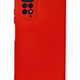 Xiaomi Redmi Note 11 Kılıf Nano içi Kadife Silikon - Kırmızı-(5796)