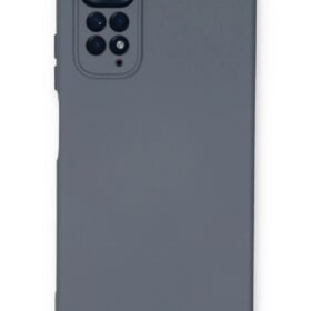 Xiaomi Redmi Note 11 Kılıf Nano içi Kadife Silikon - Gri-(5796)