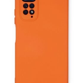 Xiaomi Redmi Note 11 Kılıf Nano içi Kadife Silikon - Turuncu-(5796)
