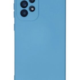 Samsung Galaxy A33 5G Kılıf Nano içi Kadife Silikon - Mavi-(5796)