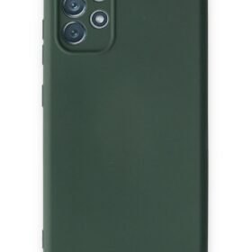Samsung Galaxy A13 4G Kılıf Nano içi Kadife Silikon - Koyu Yeşil-(5796)