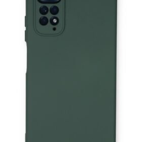 Xiaomi Redmi Note 11 Kılıf Nano içi Kadife Silikon - Koyu Yeşil-(5796)
