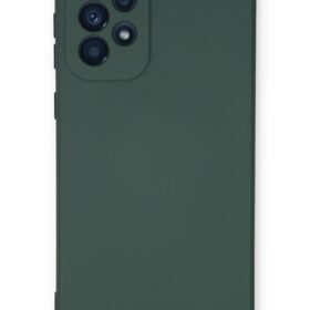 Samsung Galaxy A53 5G Kılıf Nano içi Kadife Silikon - Koyu Yeşil-(5796)