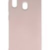 Samsung Galaxy A20 Kılıf Nano içi Kadife Silikon - Pudra-(5796)