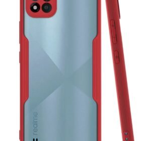 Realme C11 2021 Kılıf Platin Silikon - Kırmızı-(5796)