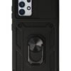 Samsung Galaxy A73 5G Kılıf Pars Lens Yüzüklü Silikon - Siyah-(5796)