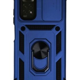 Xiaomi Redmi Note 11 Kılıf Pars Lens Yüzüklü Silikon - Lacivert-(5796)