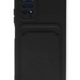 Xiaomi Redmi Note 11S Kılıf Kelvin Kartvizitli Silikon - Siyah-(5796)