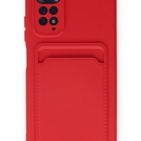 Xiaomi Redmi Note 11S Kılıf Kelvin Kartvizitli Silikon - Kırmızı-(5796)