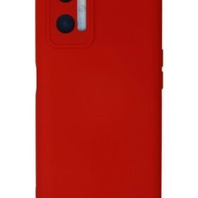Oppo A96 Kılıf Nano içi Kadife Silikon - Kırmızı-(5796)