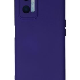 Oppo A96 Kılıf Nano içi Kadife Silikon - Mor-(5796)