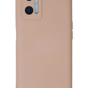Oppo A96 Kılıf Nano içi Kadife Silikon - Pudra-(5796)