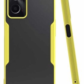 Oppo A96 Kılıf Platin Silikon - Sarı-(5796)