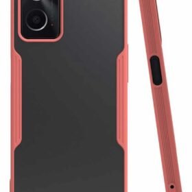 Oppo A96 Kılıf Platin Silikon - Pembe-(5796)