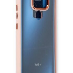 Xiaomi Redmi Note 9 Kılıf Dora Kapak - Pudra-(5796)