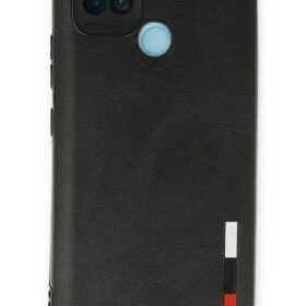 Realme C25Y Kılıf Loop Deri Silikon - Siyah-(5796)