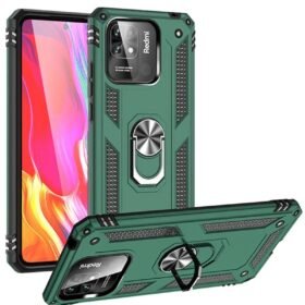 Xiaomi Redmi 10C Kılıf Sofya Yüzüklü Silikon Kapak - Yeşil-(5796)