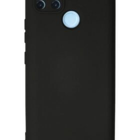 Realme C25Y Kılıf Nano içi Kadife Silikon - Siyah-(5796)