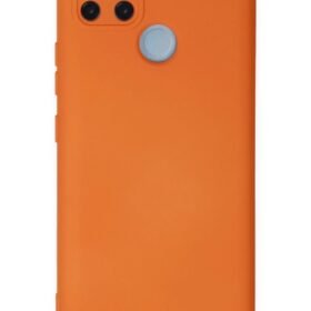 Realme C25Y Kılıf Nano içi Kadife Silikon - Turuncu-(5796)