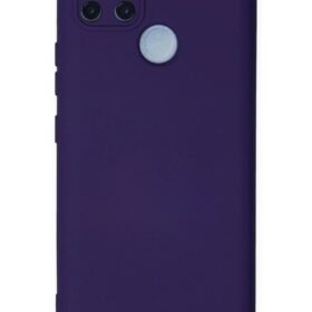 Realme C25Y Kılıf Nano içi Kadife Silikon - Mor-(5796)