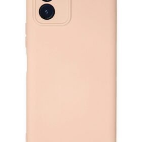 Vivo Y15S Kılıf Nano içi Kadife Silikon - Pudra-(5796)