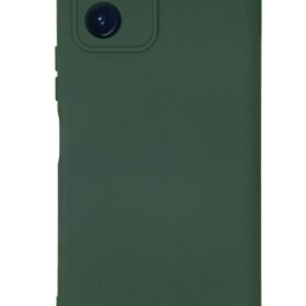 Vivo Y15S Kılıf Nano içi Kadife Silikon - Koyu Yeşil-(5796)