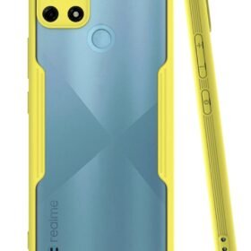 Realme C25Y Kılıf Platin Silikon - Sarı-(5796)