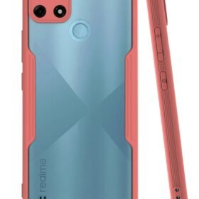 Realme C25Y Kılıf Platin Silikon - Pembe-(5796)