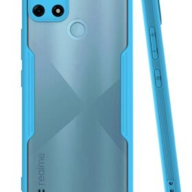 Realme C25Y Kılıf Platin Silikon - Mavi-(5796)