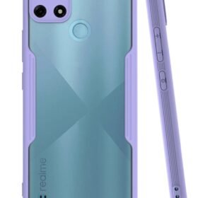 Realme C25Y Kılıf Platin Silikon - Lila-(5796)