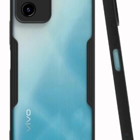 Vivo Y15S Kılıf Platin Silikon - Siyah-(5796)