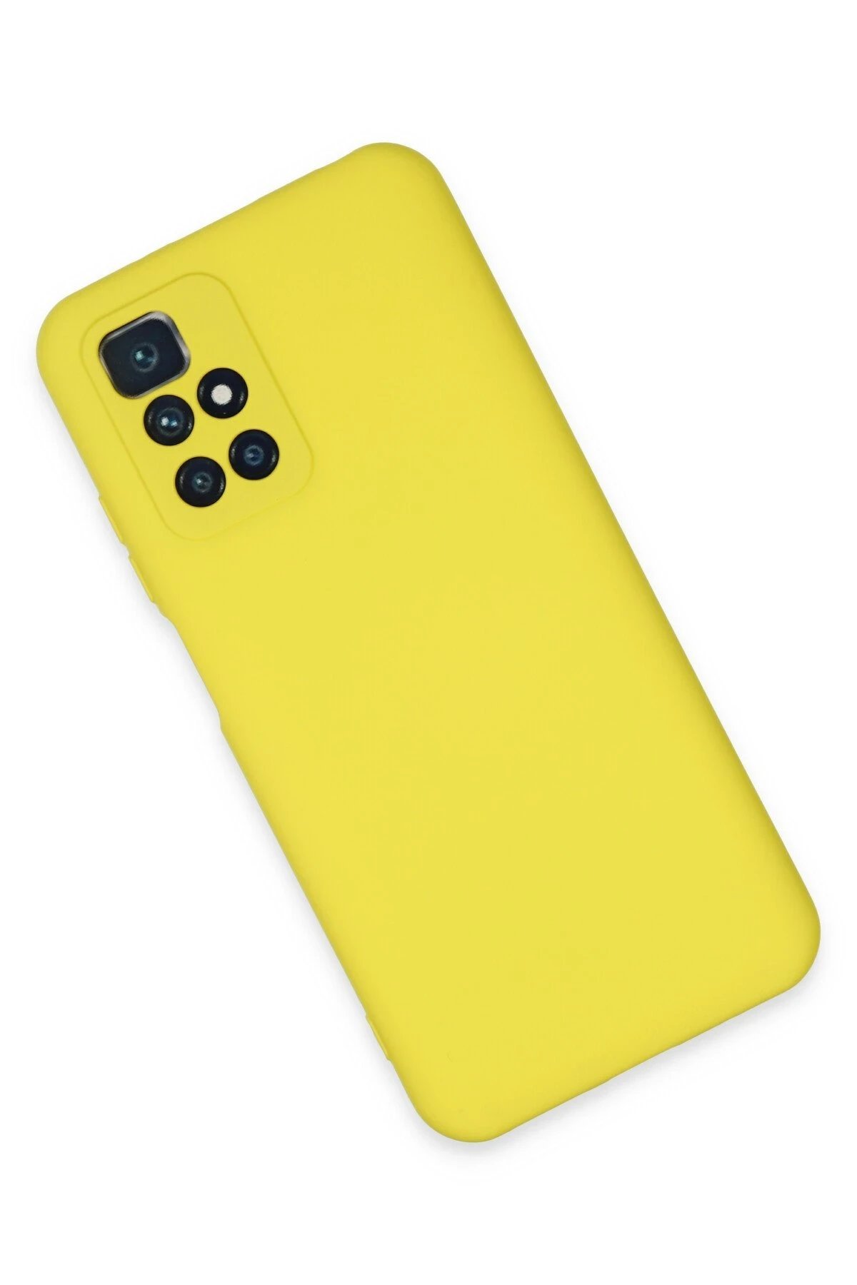 Xiaomi Redmi 10 2022 Kılıf Nano içi Kadife Silikon - Sarı-(5796) - Görsel 3