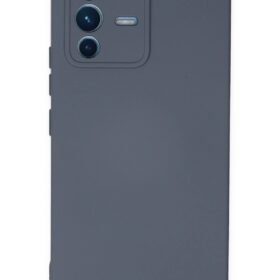 Vivo V23 5G Kılıf Nano içi Kadife Silikon - Gri-(5796)