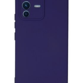 Vivo V23 5G Kılıf Nano içi Kadife Silikon - Mor-(5796)