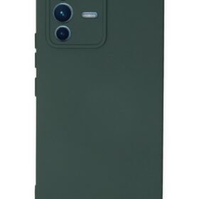 Vivo V23 5G Kılıf Nano içi Kadife Silikon - Koyu Yeşil-(5796)