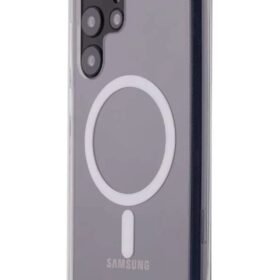 Samsung Galaxy S22 Ultra Kılıf Magneticsafe Şeffaf Silikon - Şeffaf-(5796)