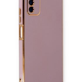 Samsung Galaxy A03S Kılıf Volet Silikon - Mor-(5796)