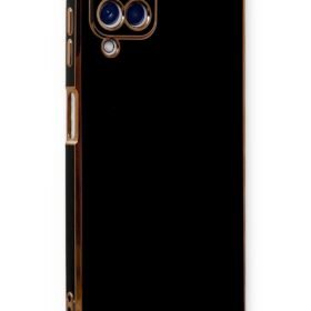 Samsung Galaxy A22 Kılıf Volet Silikon - Siyah-(5796)