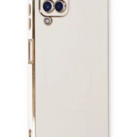 Samsung Galaxy A22 Kılıf Volet Silikon - Beyaz-(5796)