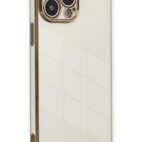 iPhone 13 Pro Max Kılıf Volet Silikon - Beyaz-(5796)