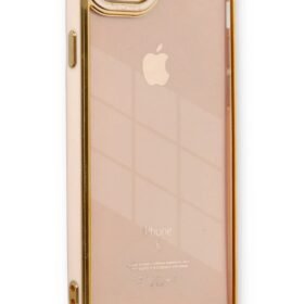 iPhone 6 Kılıf Liva Lens Silikon - Pudra-(5796)