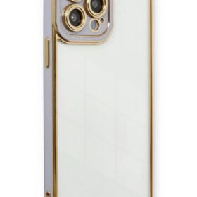 iPhone 13 Pro Kılıf Liva Lens Silikon - Lila-(5796)