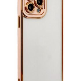 iPhone 13 Pro Kılıf Liva Lens Silikon - Rose-(5796)